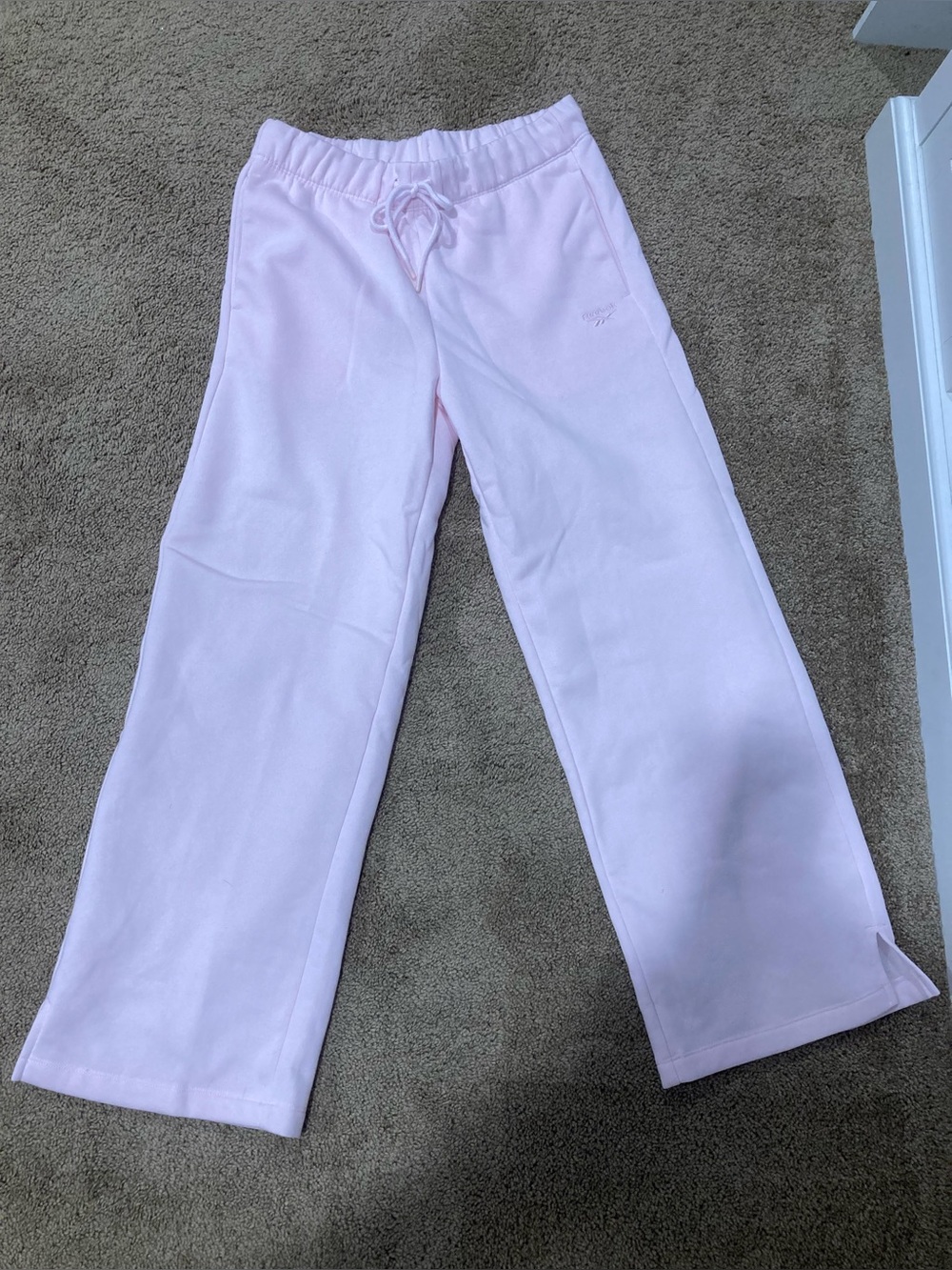 Reebok pink wide leg sweatpants